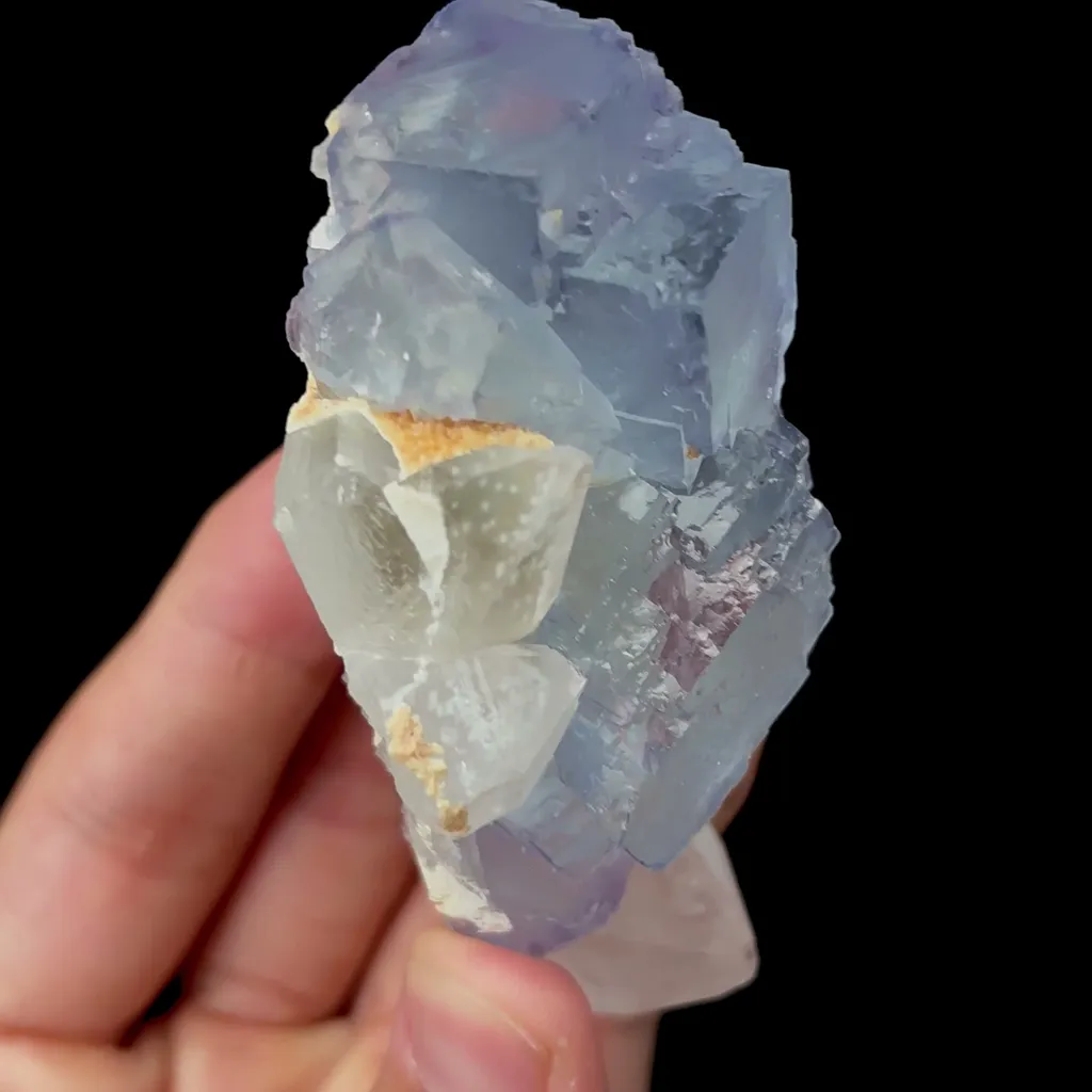 Natural Blue Stepped Fluorite and Quartz Mineral Specimen,High Quality Specimen,YAO GANG XIAN,HUNAN,CHINA(86*57*34mm) - image 3