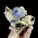 Natural Blue Stepped Fluorite Dolomite and Quartz Mineral Specimen,High Quality Specimen,YAO GANG XIAN,HUNAN,CHINA(89*85*45mm) - image 3