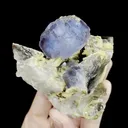 Natural Blue Stepped Fluorite Dolomite and Quartz Mineral Specimen,High Quality Specimen,YAO GANG XIAN,HUNAN,CHINA(89*85*45mm) - image 2