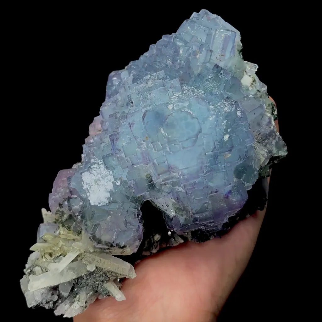 Natural Blue Stepped Fluorite Mineral Specimen,High Quality Specimen,YAO GANG XIAN,HUNAN,CHINA(138*100*80mm) - image 3