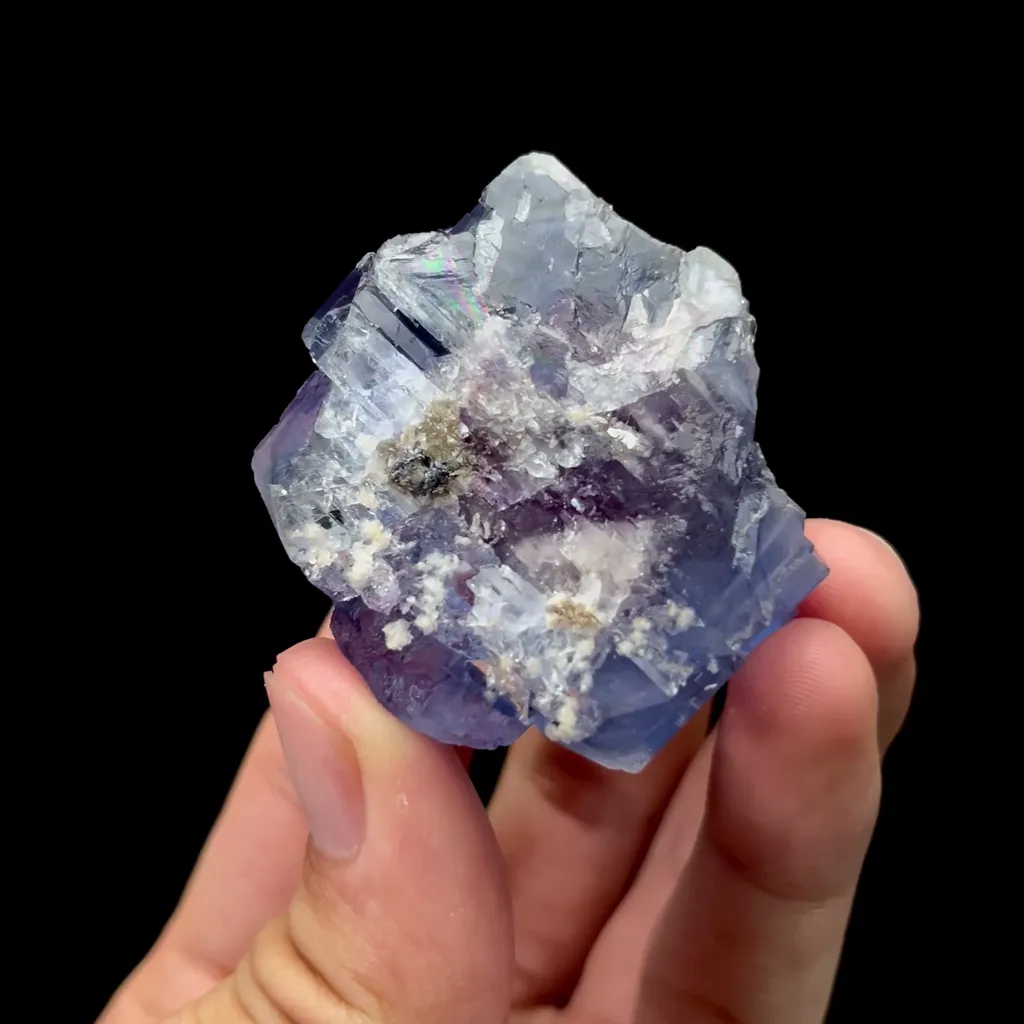 Natural Blue Stepped Fluorite Mineral Specimen,High Quality Specimen,YAO GANG XIAN,HUNAN,CHINA(40*42*27mm) - image 4