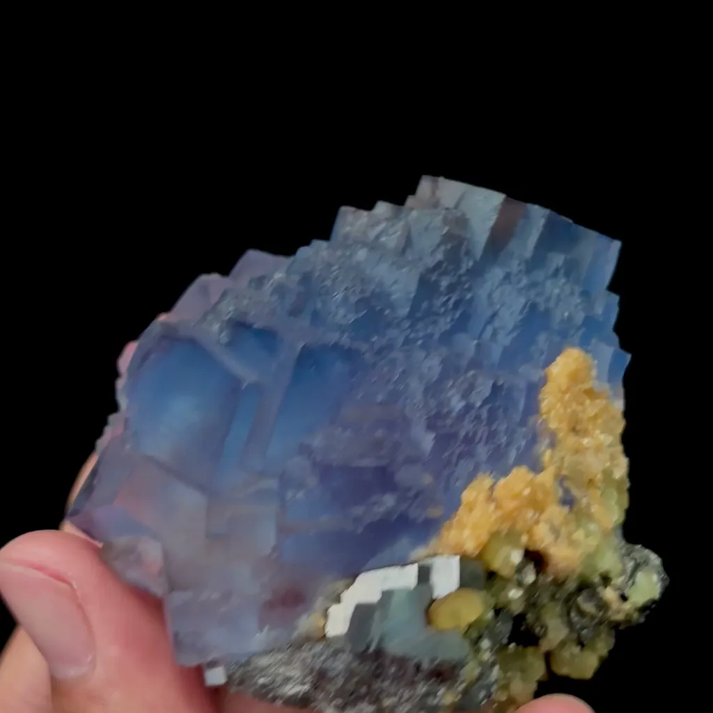 Natural Blue Stepped Fluorite Mineral Specimen,High Quality Specimen,YAO GANG XIAN,HUNAN,CHINA(66*64*38mm) - image 3