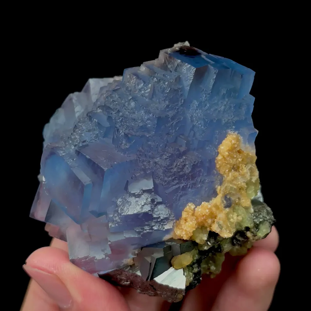 Natural Blue Stepped Fluorite Mineral Specimen,High Quality Specimen,YAO GANG XIAN,HUNAN,CHINA(66*64*38mm) - image 4