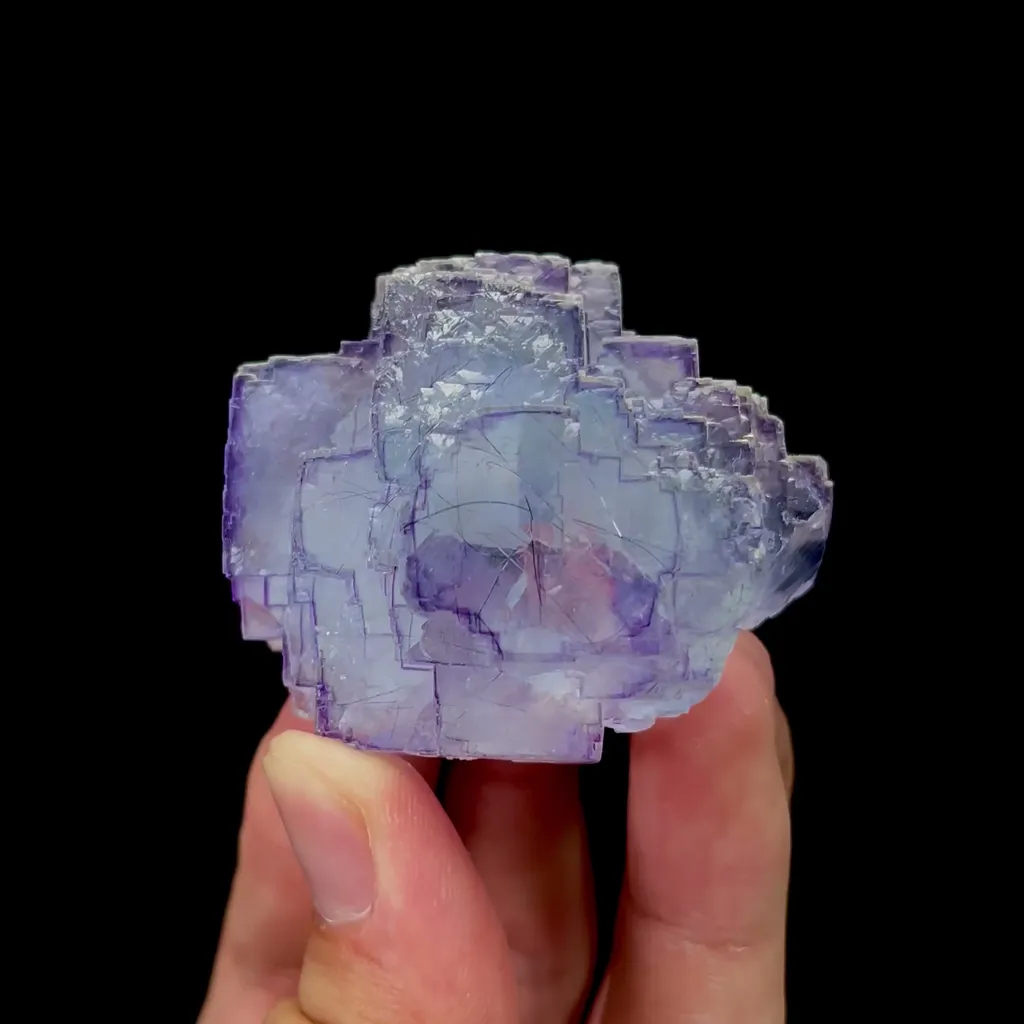 Natural Blue Stepped Phantom Fluorite Mineral Specimen,High Quality Specimen,YAO GANG XIAN,HUNAN,CHINA(96*37*40mm) image
