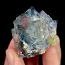 Natural Blue Transparent Cubic Fluorite and Arsenopyrite, Mineral Specimen:Yaogangxian,Hunan (30*35*35MM) - image 2