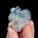 Natural Blue Transparent Cubic Fluorite and Arsenopyrite, Mineral Specimen:Yaogangxian,Hunan (30*35*35MM) - image 1