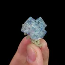 Natural Blue Transparent Cubic Fluorite and Mica, Mineral Specimen:Yaogangxian,Hunan (25*25*20MM) - image 4