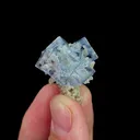 Natural Blue Transparent Cubic Fluorite and Mica, Mineral Specimen:Yaogangxian,Hunan (25*25*20MM) - image 7
