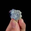 Natural Blue Transparent Cubic Fluorite and Mica, Mineral Specimen:Yaogangxian,Hunan (25*25*20MM) - image 3