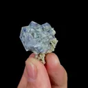 Natural Blue Transparent Cubic Fluorite and Mica, Mineral Specimen:Yaogangxian,Hunan (25*25*20MM) - image 5