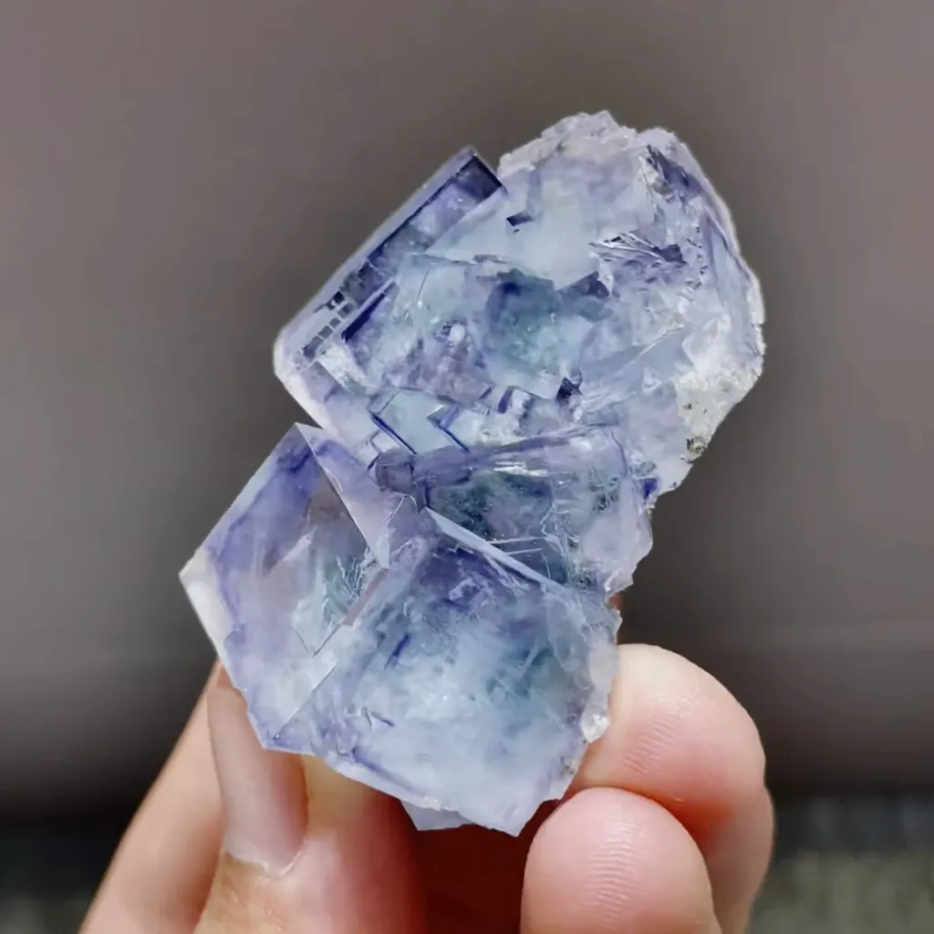 Natural Blue Transparent Cubic Fluorite comes from Yaogangxian,Hunan 40*50*20MM - image 2