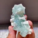 Natural Blue Transparent Cubic Fluorite comes from Yaogangxian,Hunan 75*35*45MM - image 2
