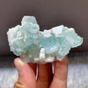 Natural Blue Transparent Cubic Fluorite comes from Yaogangxian,Hunan 75*35*45MM - image 4