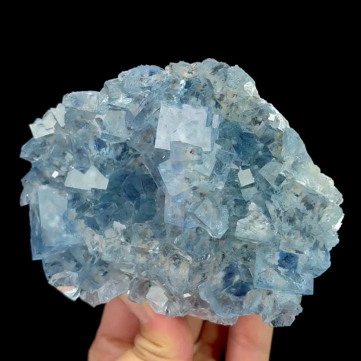 Natural Blue Transparent Cubic Fluorite, Mineral Specimen:Shangbao,Hunan (115*85*30MM) - image 2