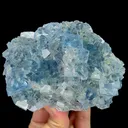 Natural Blue Transparent Cubic Fluorite, Mineral Specimen:Shangbao,Hunan (115*85*30MM) - image 1