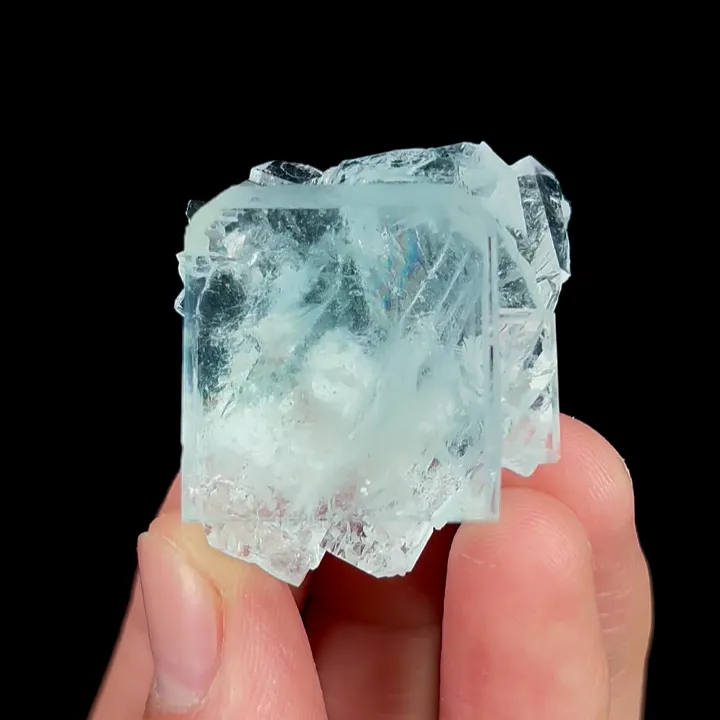 Natural Blue Transparent Cubic Fluorite, Mineral Specimen:Yaogangxian,Hunan (30*35*20MM) - image 4