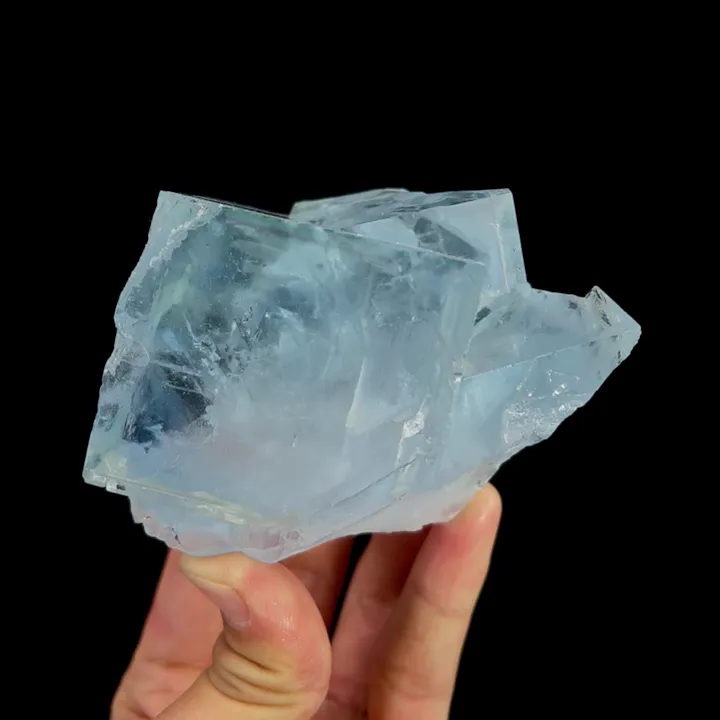 Natural Blue Transparent Cubic Fluorite, Mineral Specimen:Yaogangxian,Hunan (70*85*70MM) - image 5