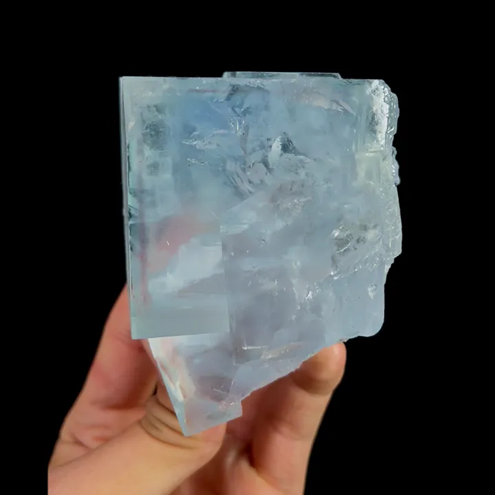 Natural Blue Transparent Cubic Fluorite, Mineral Specimen:Yaogangxian,Hunan (70*85*70MM) image