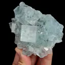 Natural Blue Transparent Cubic Fluorite, Mineral Specimen:Zhejiang,China (80*70*25MM) - image 2