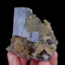Natural Blue Transparent Cubic Fluorite with ,Mica and Arsenopyrite, Mineral Specimen:Yaogangxian,Hunan (50*55*45MM) - image 2