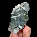 Natural Blue Transparent Fluorite and Calcite, Mineral Specimen:Yaogangxian,Hunan (45*75*35MM) - image 4