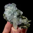 Natural Blue Transparent Fluorite and Quartz Mineral Specimen,High Quality Specimen,YAO GANG XIAN,HUNAN,CHINA(75*40*30mm) - image 3