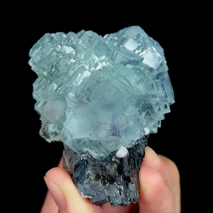 Natural Blue Transparent Fluorite, Mineral Specimen:Yaogangxian,Hunan (55*75*40MM) image
