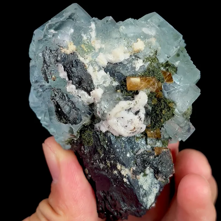 Natural Blue Transparent Fluorite, Mineral Specimen:Yaogangxian,Hunan (55*75*40MM) - image 5
