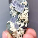 Natural Blue Vitreous Fluorite Green Phantom Fluorite and Dolomite Coexist comes from Zhejiang 50*25*15MM - image 2