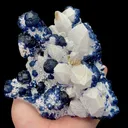 Natural Blueberry Fluorite and Candle Crystal Mineral Specimen,High Quality Specimen,HUANGGANG LIANG,INNER MONGOLIA,CHINA(137*115*73mm) - image 1