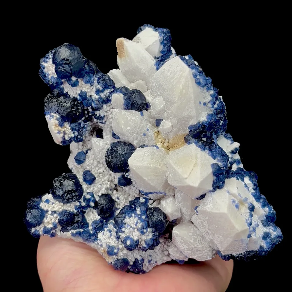 Natural Blueberry Fluorite and Candle Crystal Mineral Specimen,High Quality Specimen,HUANGGANG LIANG,INNER MONGOLIA,CHINA(137*115*73mm) - image 4