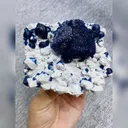 Natural Blueberry Fluorite and Quartz Cluster comes from Inner Mongolia,China 110*95*55MM - image 5