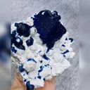 Natural Blueberry Fluorite and Quartz Cluster comes from Inner Mongolia,China 110*95*55MM - image 3