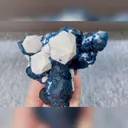 Natural Blueberry Fluorite and Quartz Symbiosis comes from Inner Mongolia,China 100*75*60MM - image 2