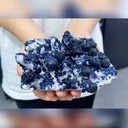 Natural Blueberry Fluorite comes from Huanggangliang,Inner Mongolia 160*100*70MM - image 1