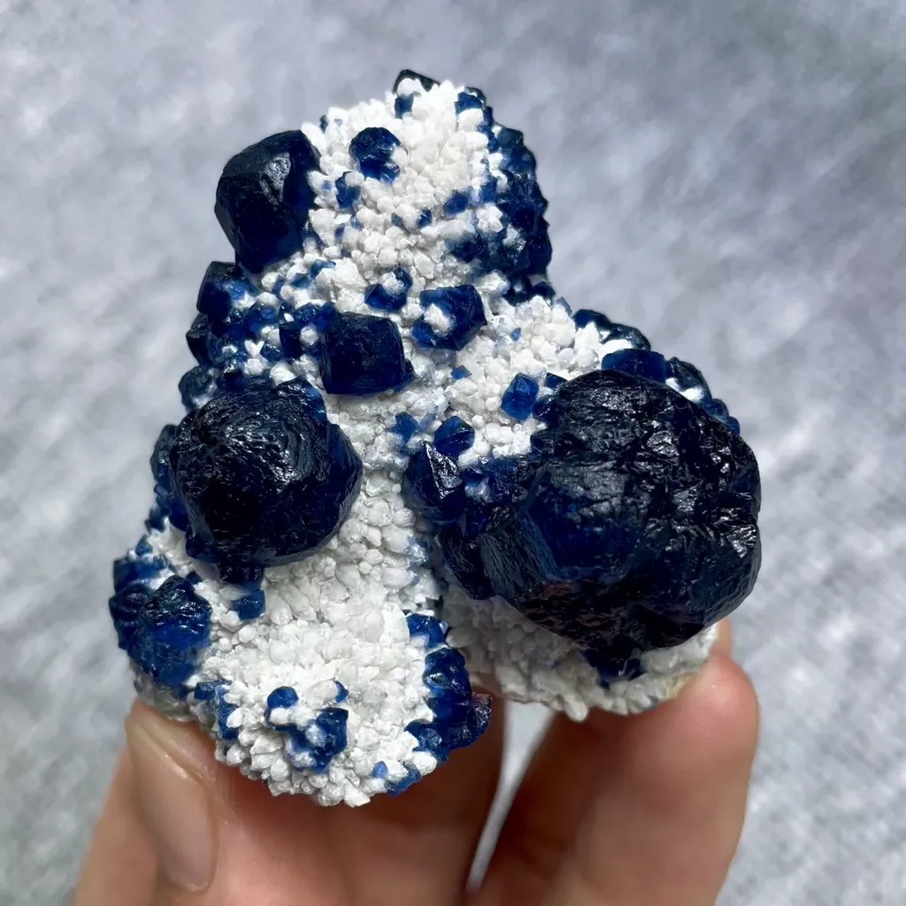Natural Blueberry Fluorite comes from Inner Mongolia,China 50*45*35MM image