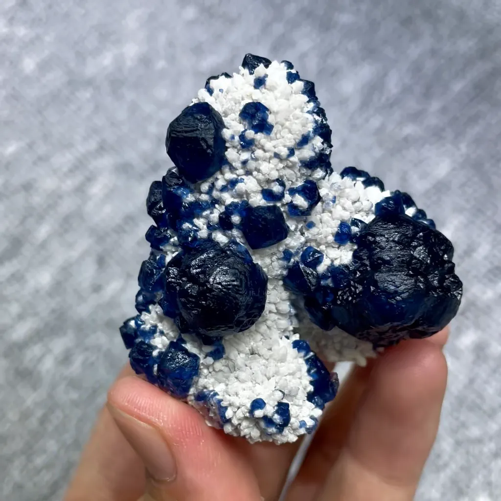 Natural Blueberry Fluorite comes from Inner Mongolia,China 50*45*35MM - image 4