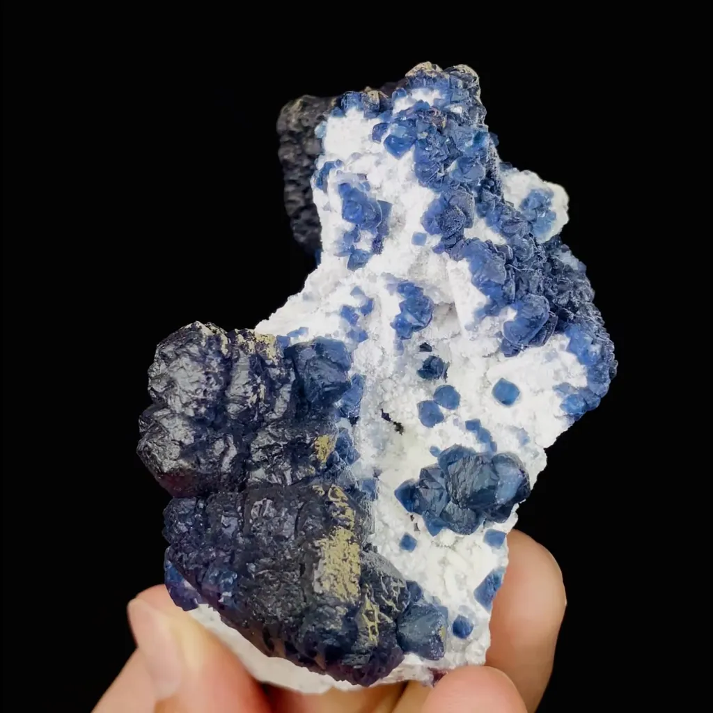Natural Blueberry Fluorite comes from Inner Mongolia,China 60*40*85MM - image 2