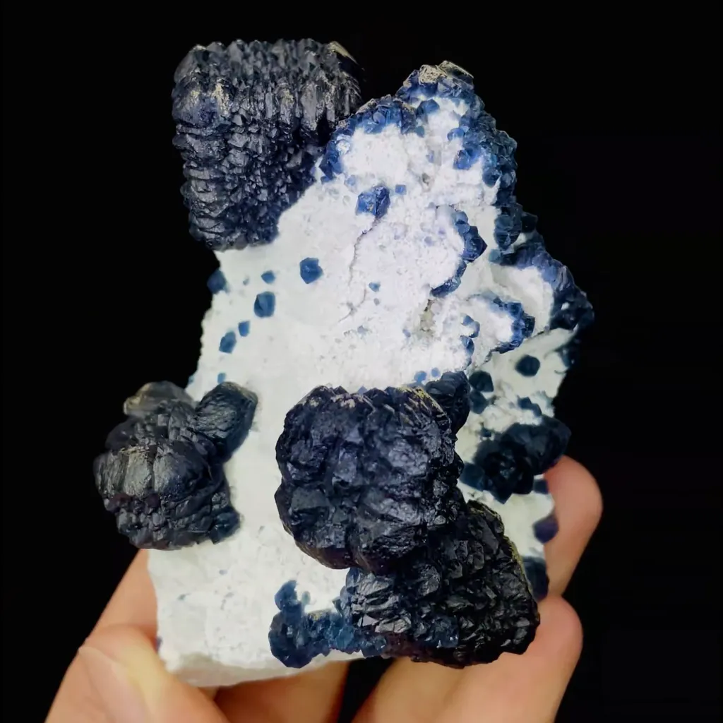 Natural Blueberry Fluorite comes from Inner Mongolia,China 60*40*85MM - image 3