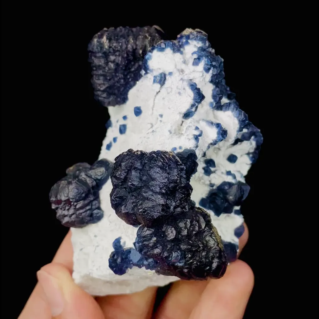 Natural Blueberry Fluorite comes from Inner Mongolia,China 60*40*85MM image