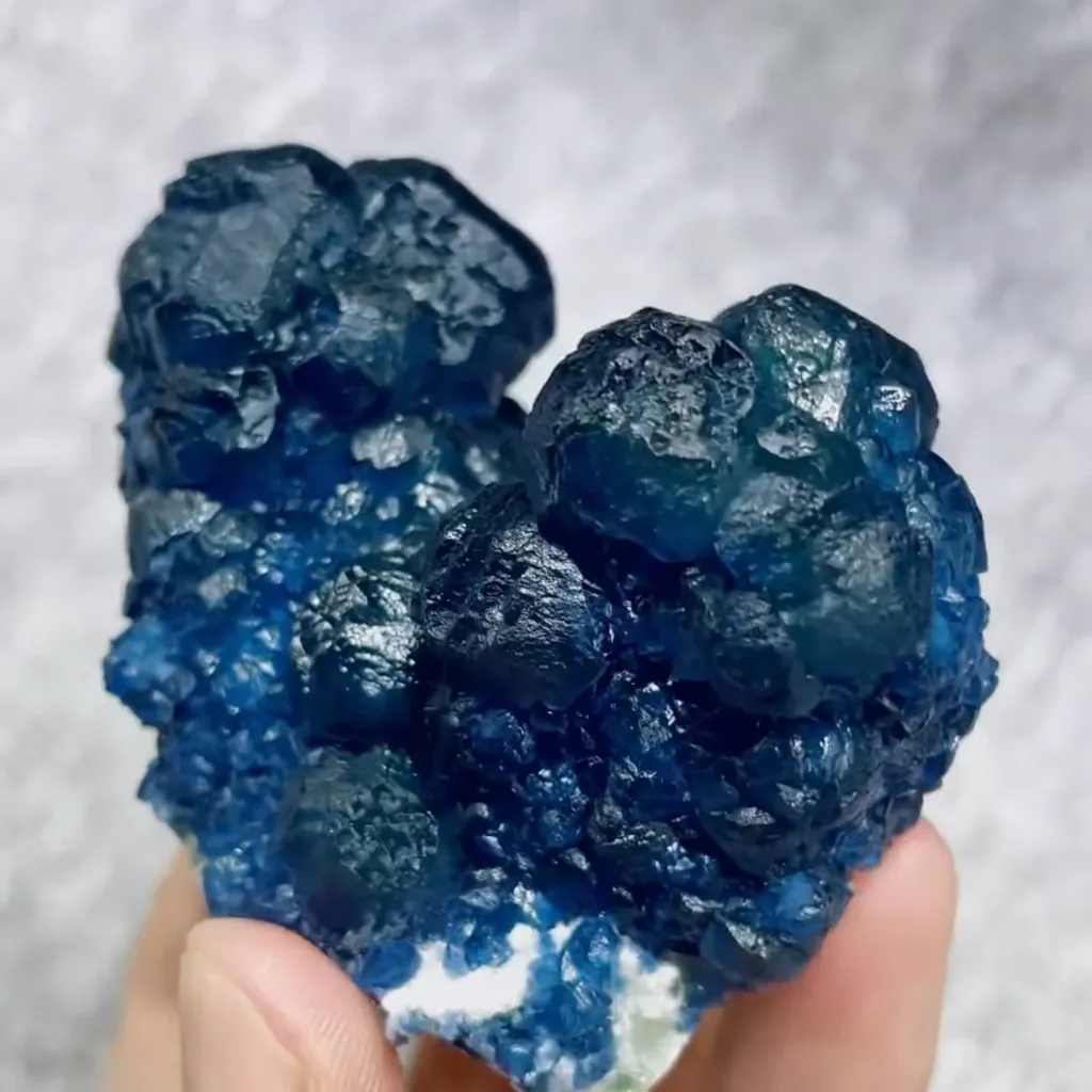 Natural Blueberry Fluorite comes from Inner Mongolia,China 70*45*60MM - image 3