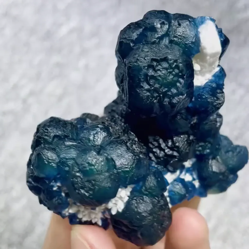 Natural Blueberry Fluorite comes from Inner Mongolia,China 70*45*60MM - image 2