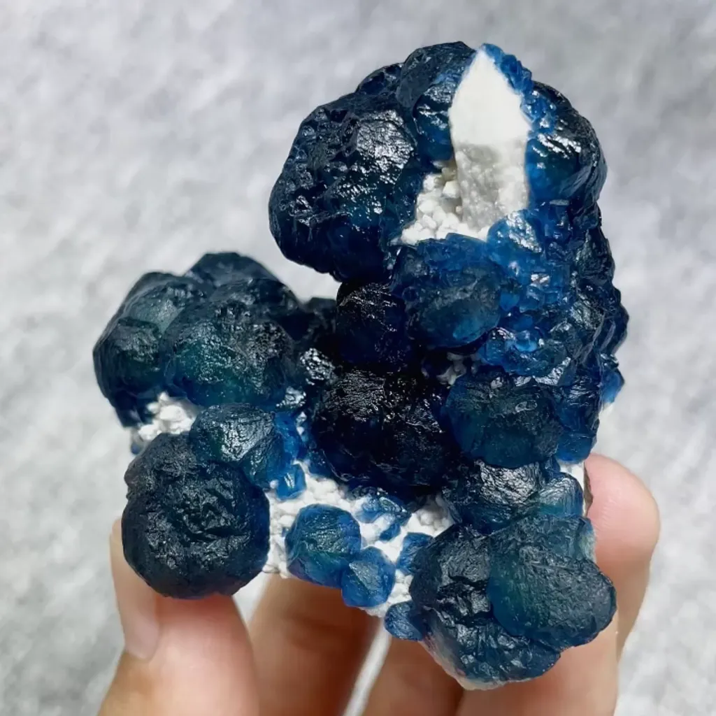 Natural Blueberry Fluorite comes from Inner Mongolia,China 70*45*60MM image
