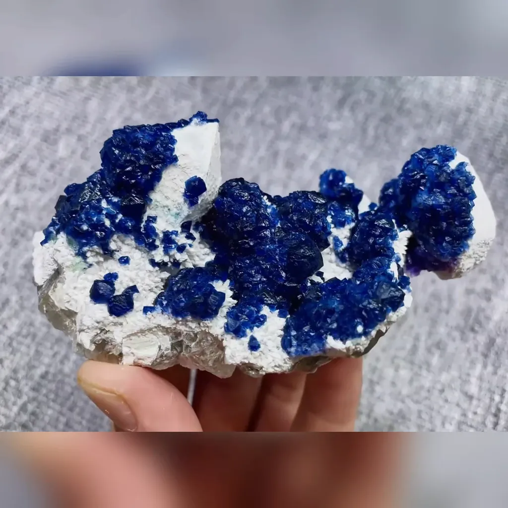 Natural Blueberry Fluorite comes from Inner Mongolia,China 95*60*50MM image