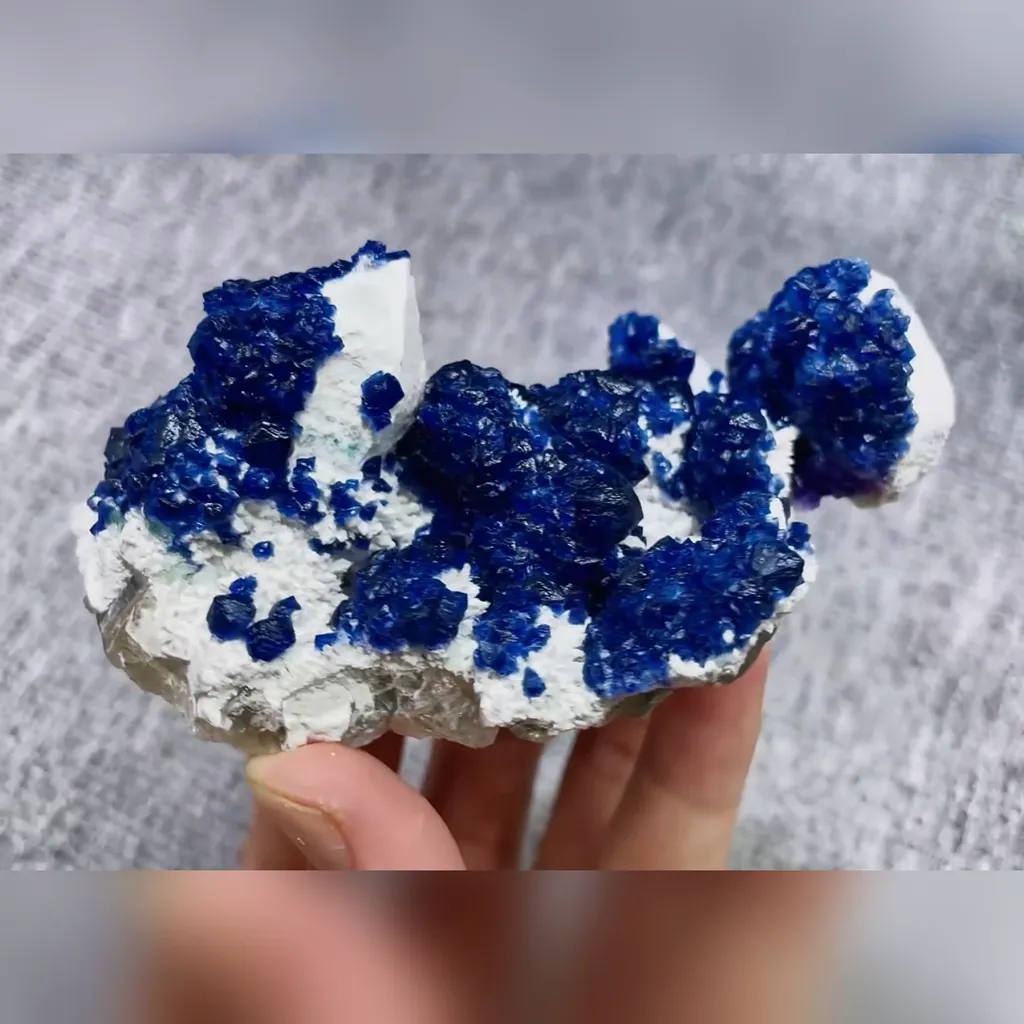 Natural Blueberry Fluorite comes from Inner Mongolia,China 95*60*50MM - image 5