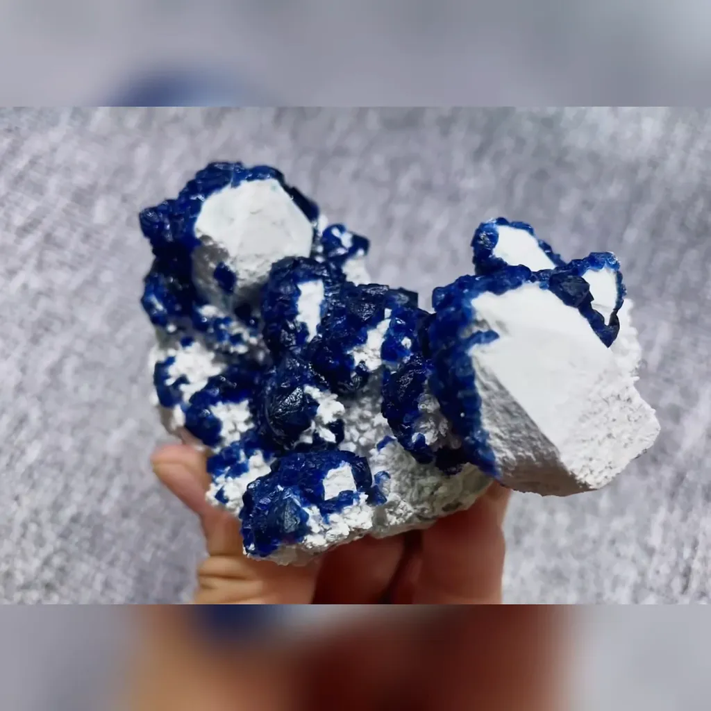 Natural Blueberry Fluorite comes from Inner Mongolia,China 95*60*50MM - image 3