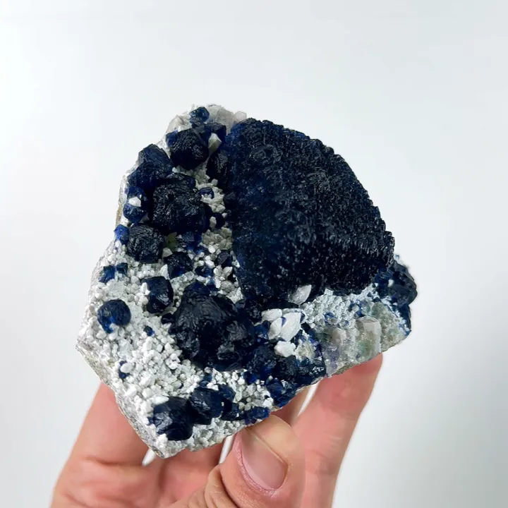 Natural Blueberry Fluorite, Mineral Specimen: Inner Mongolia,China (100*75*45MM) - image 2