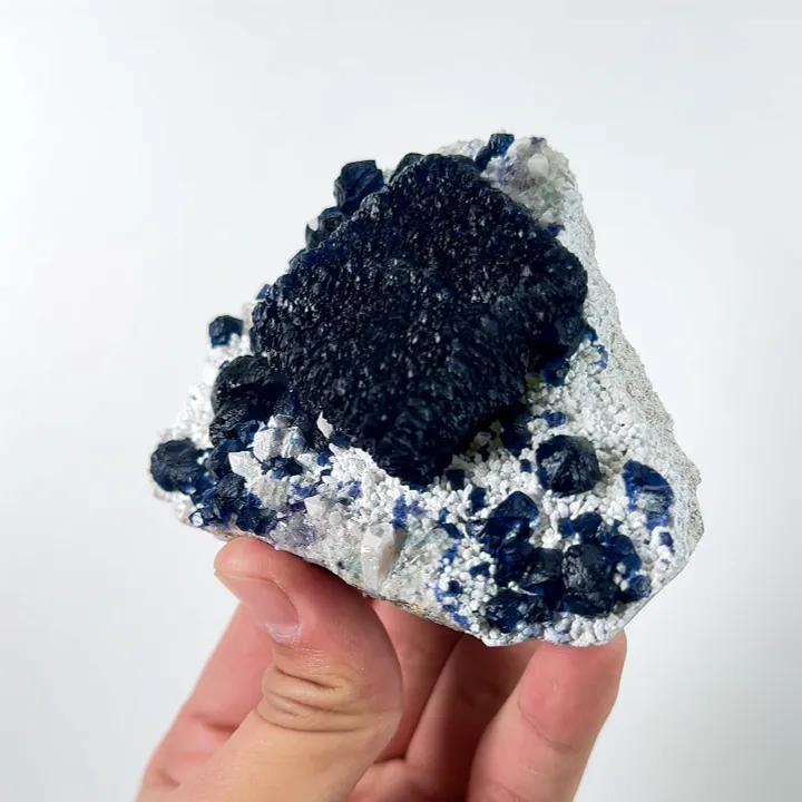 Natural Blueberry Fluorite, Mineral Specimen: Inner Mongolia,China (100*75*45MM) - image 4