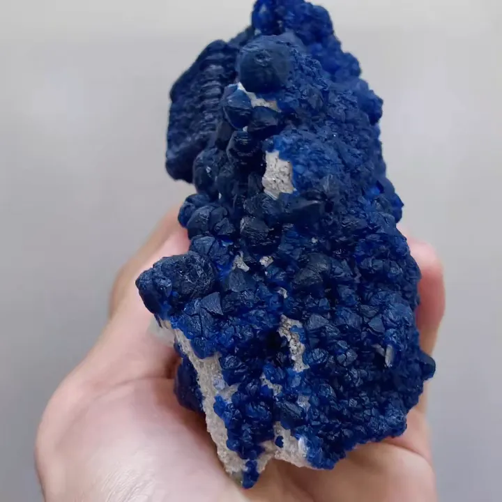 Natural Blueberry Fluorite, Mineral Specimen: Inner Mongolia,China (100*95*60MM) - image 4