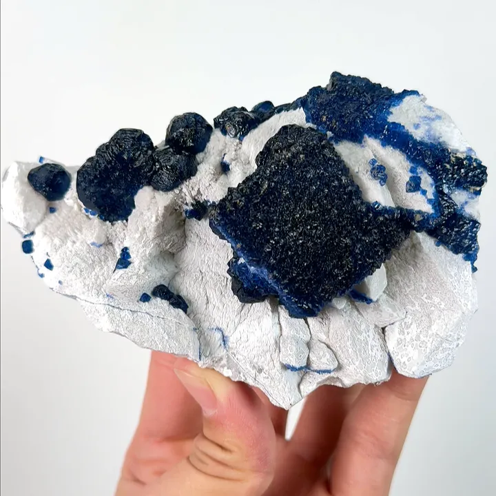 Natural Blueberry Fluorite, Mineral Specimen: Inner Mongolia,China (120*85*40MM) - image 3